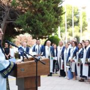 Dokuz Eylül Üniversitesi (DEÜ), 42’nci kuruluş yıl dönümünü, Rektörlük Yerleşkesi’nde düzenlediği tören programıyla kutladı